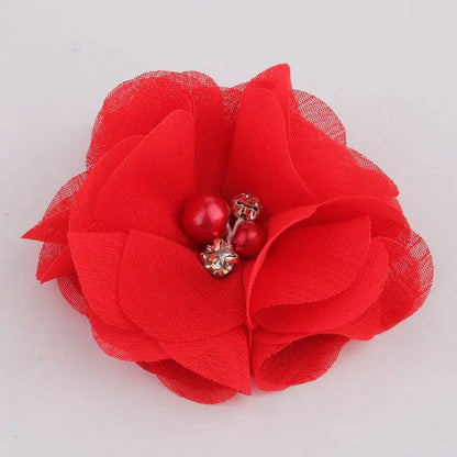 Mini fleurs artificielles en tissu mousseline de soie, 8 pièces, 2 pouces, 35 couleurs, pour Invitation de mariage, décoration de robe