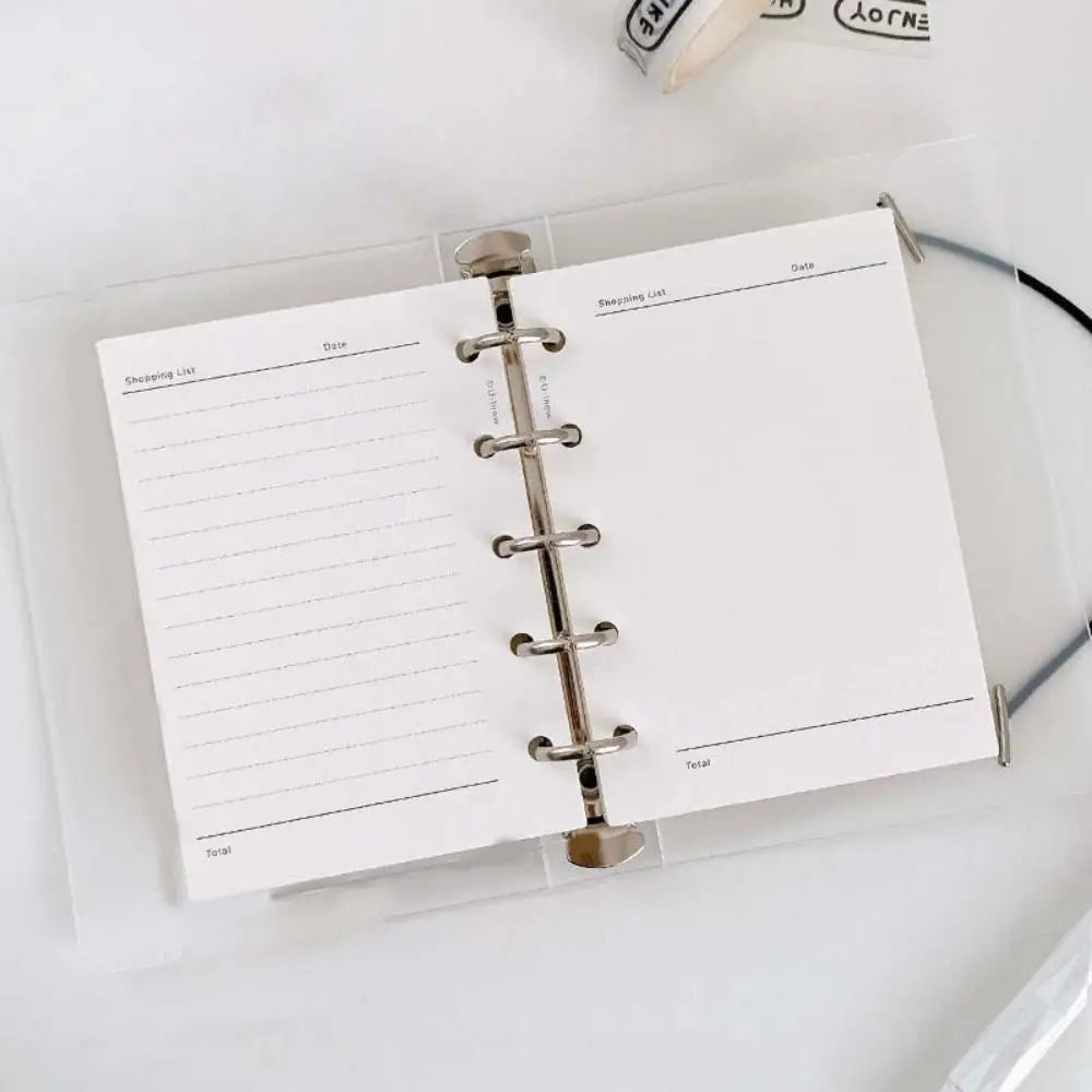 Papier de recharge, index à 5 trous, page intérieure, cartes, reliure de recharge intérieure, papier Liberty, blanc, papeterie, 50 feuilles