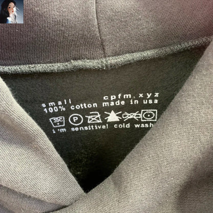 Sweat à capuche Kanye West pour hommes et femmes, pulls en mousse, impression bouffante, Ye ista Be Born Again, logo noir At Fit, CPFM, PVD, Y2K, 1:1