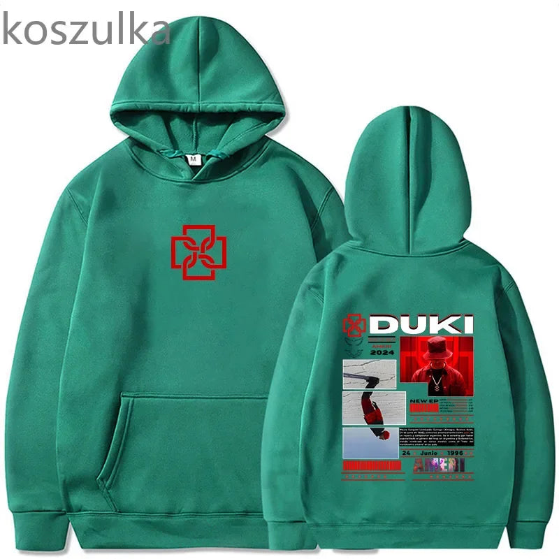 Duki Ameri World Tour 2025 sweat à capuche unisexe Fans imprimer sweats à manches longues automne hiver polaire unisexe Streetwear Hip Hop hauts