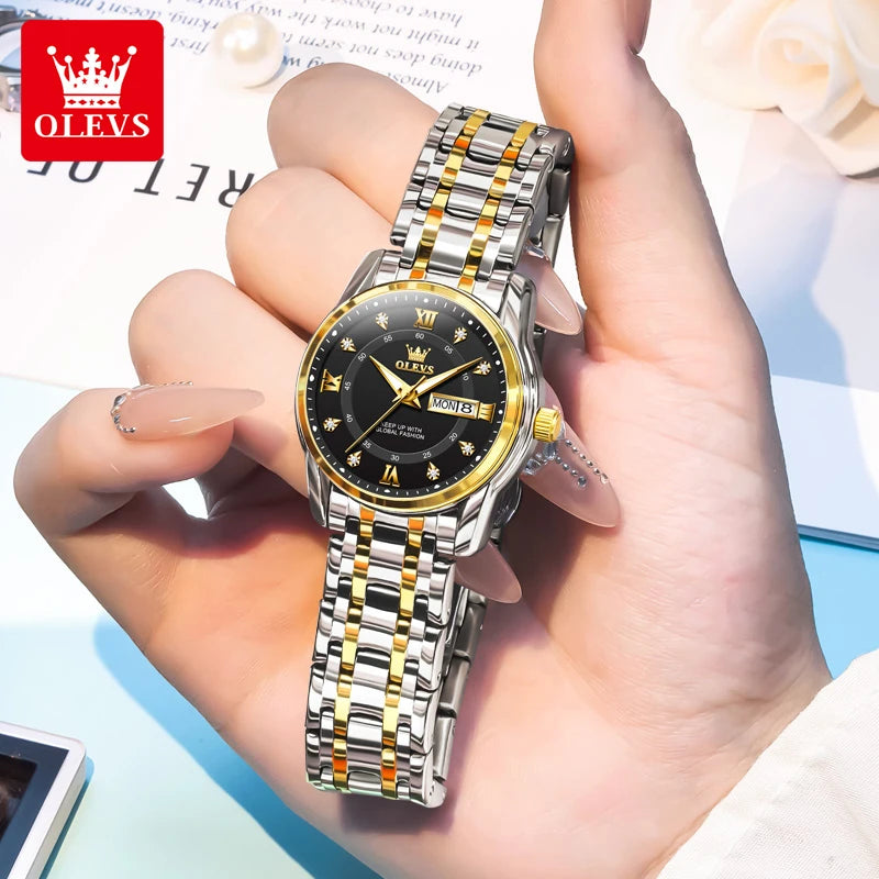 OLEVS 5513X montre pour femme montre à Quartz originale étanche lumineux jour Date  montres parfumé