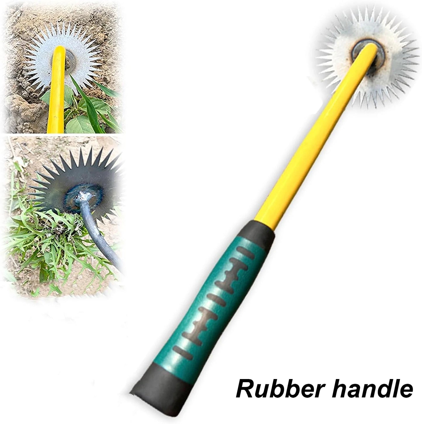 Outil manuel de désherbage pour pelouse et jardin, désherbeur manuel forgé en acier au manganèse, dents en forme de fleur de soleil, usage touristique