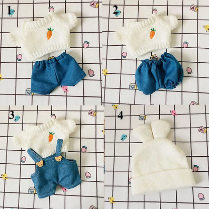 Pull et pantalon imbibés de beurre de dessin animé pour poupées idoles, vêtements de bricolage, jouets cadeaux, nouveau, 20cm