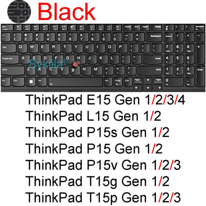 Housse de clavier pour Lenovo ThinkPad 15 T15 E15 L15 P15 P15s P15v T15g T15p P1 Gen 4 3 2, étui de protection en Silicone 15.6