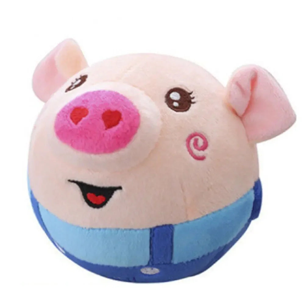 Jouet en peluche cochon de dessin animé pour animaux de compagnie, jouet lavable parlant et mobile pour chien, balles rebondissantes pour chiens et chats