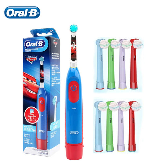 Oral-B-Brosse à dents électrique pour enfants, poils souples, tête de brosse de résubdivision, 2 fonctions d'apprentissage, enfants de 5 ans et plus