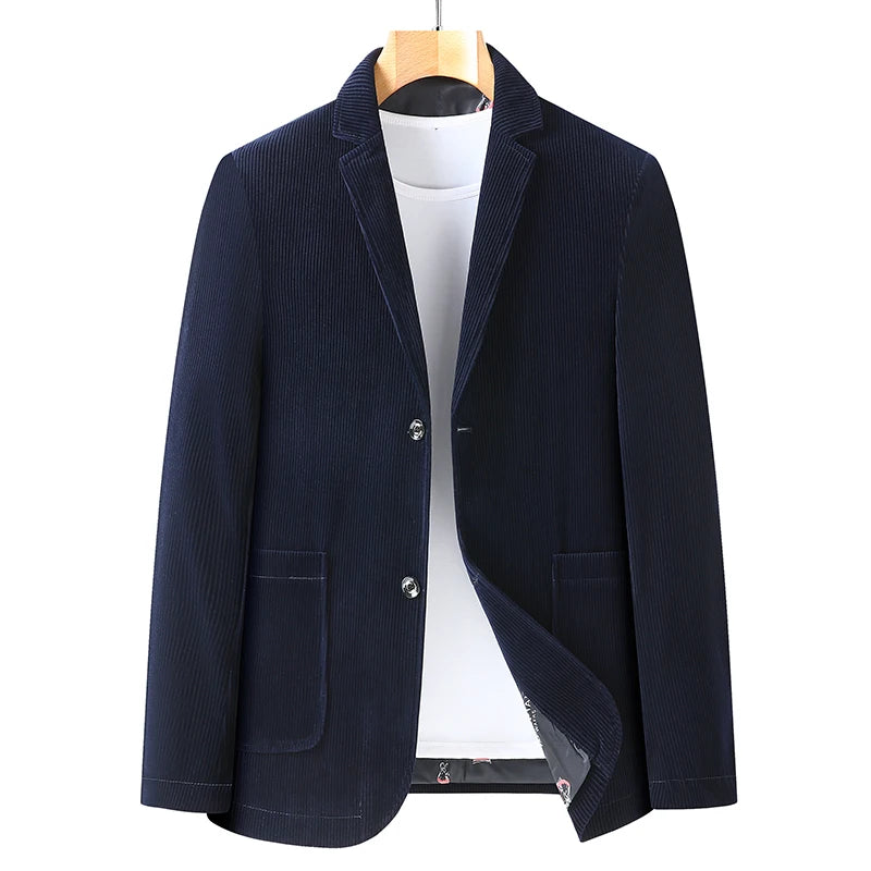 8XL 7XL 6XL nouveau classique couleur unie velours côtelé Blazer costume hommes costume d'affaires veste décontracté ample Jaqueta Masculina hommes vêtements