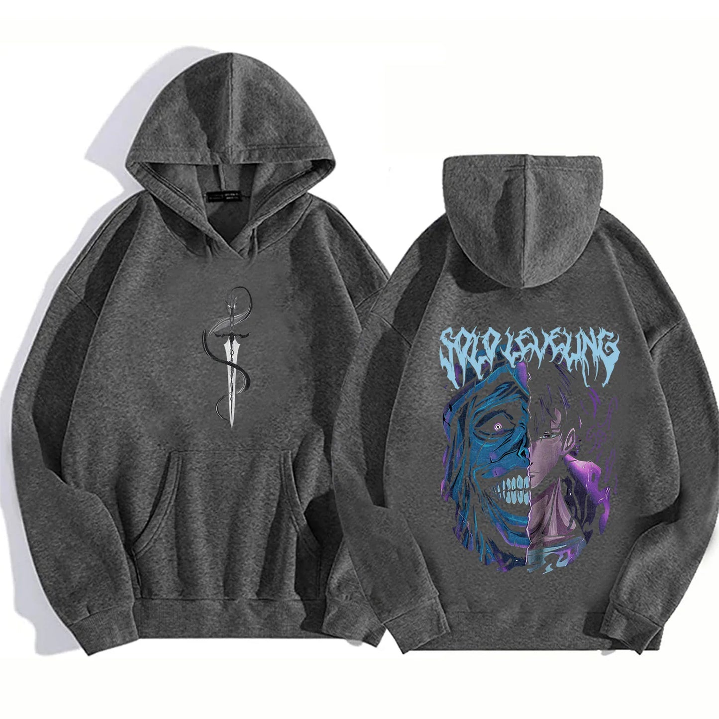 Solaire nivellement Statue de dieu sweat à capuche Sung Jinwoo sweat à capuche Anime t-shirts graphiques Anime sweats femmes hommes cadeau Streetwear