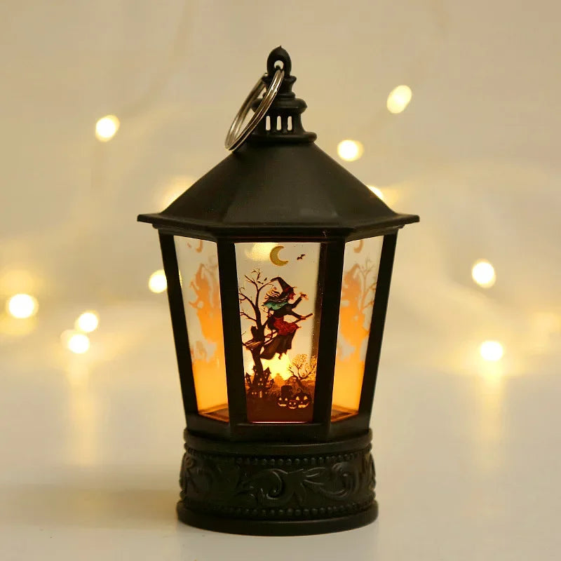Lanterne LED en Forme de Citrouille et Fantôme, Luminaire Décoratif d'Nik, Accessoires d'Horreur, Idéal pour un Bar ou une ixd'Halloween