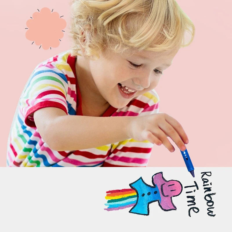 Crayons de bain lavables, 6 pièces, dessin coloré dans la baignoire, faciles à nettoyer, jouet artistique amusant pour enfants, Graffiti, Crayon de salle de bain