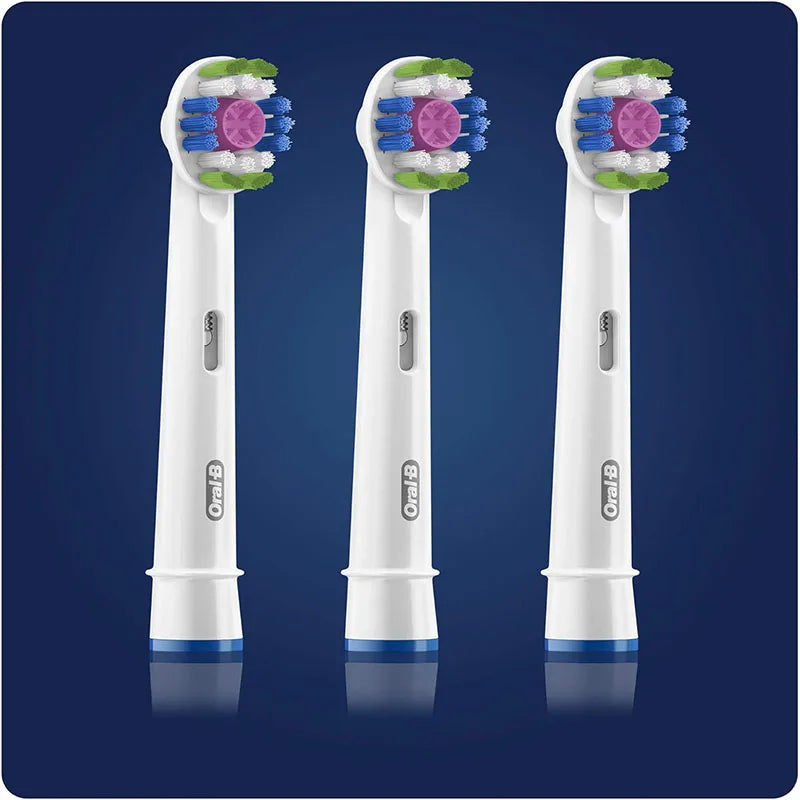Têtes de brosse à dents de rechange Oral B EB18, 3D White Tooth, livres avancés et blanchiment, têtes de brosse à dents électriques, buses pour tous les jours