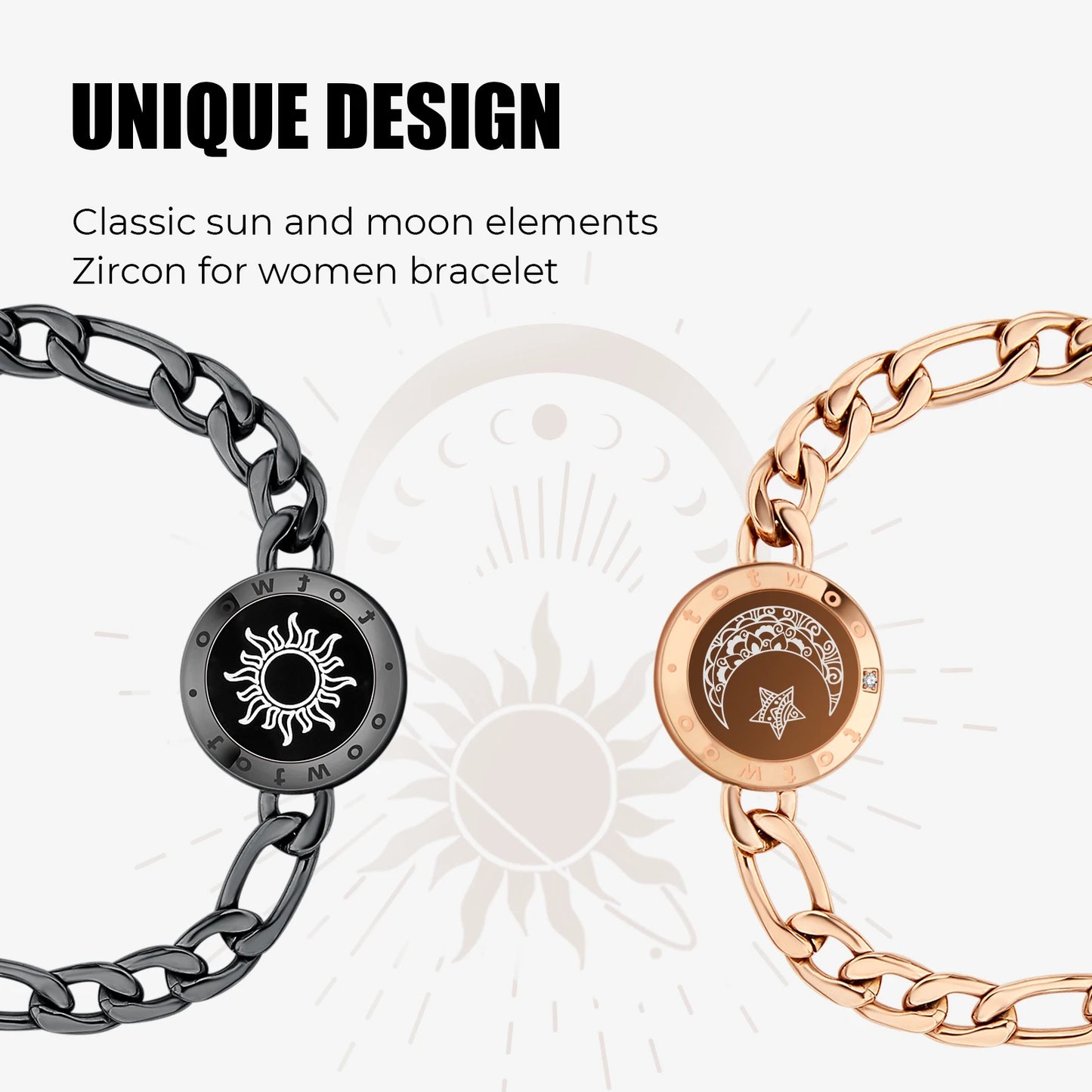 Totwoo – Bracelets tactiles pour relation longue Distance, cadeau d'anniversaire pour Couple, bijoux intelligents Bluetooth avec prise en charge de l'application iOS Android