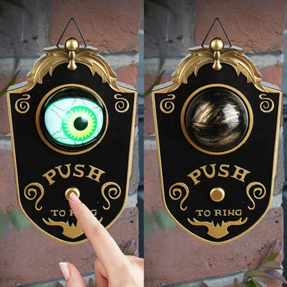 Sonnette hantée à un oeil pour Halloween, accessoires d'horreur, pièce de confrontation plonger oyante, sonnette de porte, globe oculaire, décoration de cloche