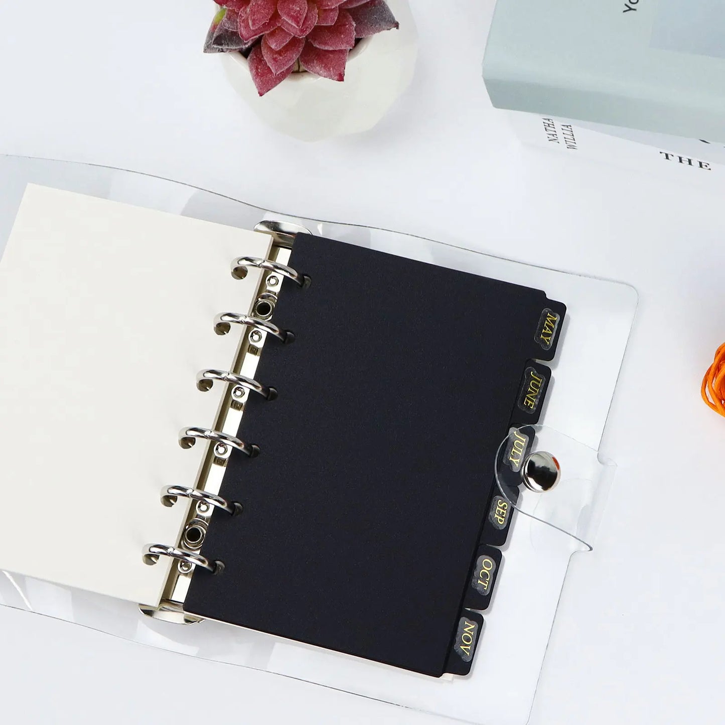 onglets de reliure détachables, Clips colorés A7, 6 pièces