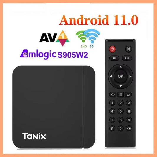 Tanix-Smart TV Box W2 Amlogic S905W2, Android 11.0, MultiXXL Player, Wifi, HDR, 10 + 4 GB, 32 GB, 2G, 16G