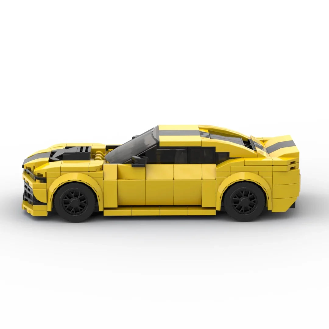 InhawBrick vitesse course Sport véhicule Racer Camaro jaune voiture bloc de construction adultes brique ensembles modèle jouets pour enfants