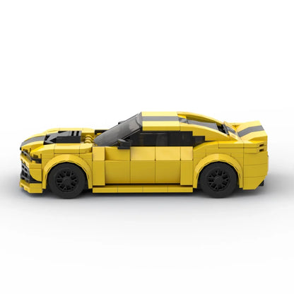 InhawBrick vitesse course Sport véhicule Racer Camaro jaune voiture bloc de construction adultes brique ensembles modèle jouets pour enfants