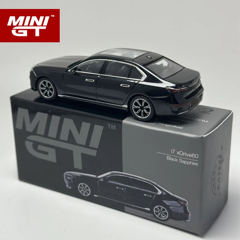 MINIGT-Voiture en alliage de saphir, modèle 802, noir i7 eDriLi50, 1:64