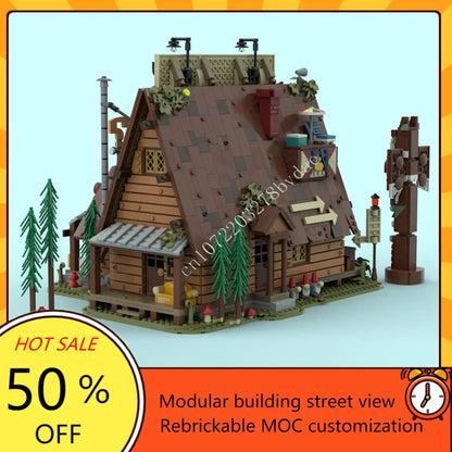 3874 pièces le crion mystère modulaire MOC créatif vue sur la rue modèle personnalisé Puzzle Architecture bricolage éducation assemblage jouets cadeaux
