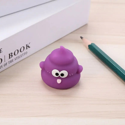 Taille-crayon portable en forme de caca, manuel, PVC, dessin animé, mini fournitures scolaires, papeterie