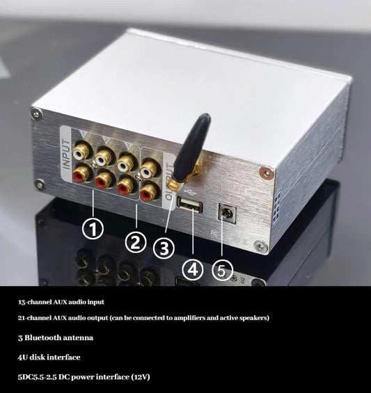 Préamplificateur F9 HIFI nouvelle génération avec lecteur USB Bluetooth 5.3, décodage indépendant, écran pointeur couleur vraie