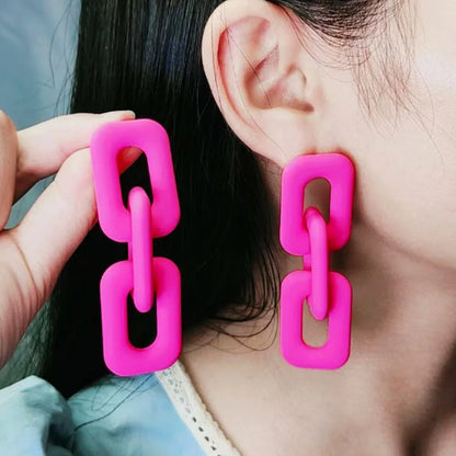 Boucles d'oreilles en acrylique JeTassel pour femmes, flammes européennes, gouttes, coeur, crâne, lame de chat, bijoux punk, gels de poisson, étoile