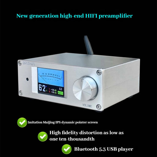 Préamplificateur F9 HIFI nouvelle génération avec lecteur USB Bluetooth 5.3, décodage indépendant, écran pointeur couleur vraie