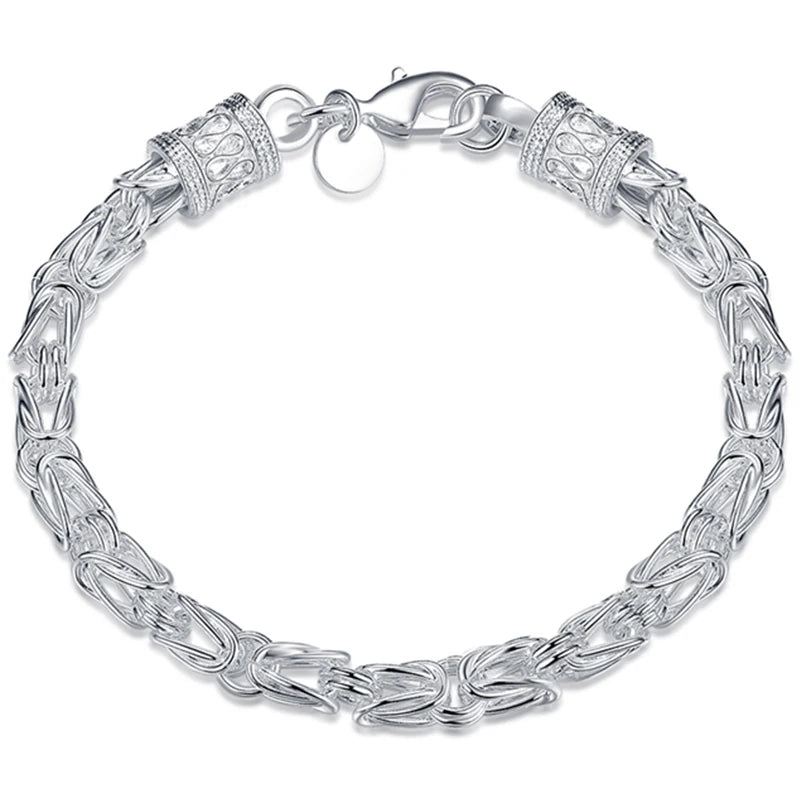 DOTEFFIL 925 argent Sterling/or 18K fermoir à homard Bracelet pour femme homme mode mariage fiançailles bijoux