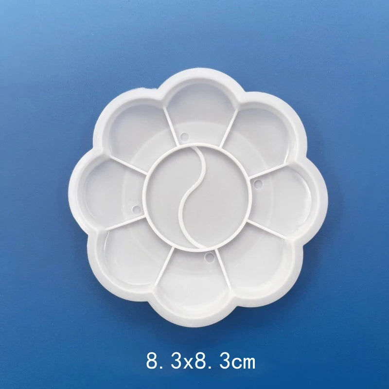 Palette de peinture plateau de peinture en plastique formes multiples tailles bureau école étudiant dessin fournitures d'art aquarelle peinture à l'huile ZYF