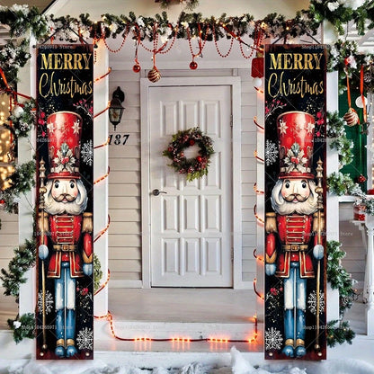 Porte suspendue de noël casse-noisette soldat Happy Home 2025, décoration de porte de noël, ornements Navidad Notal Noel, nouveauté 2026