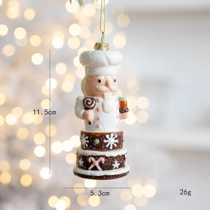 Décor de noël créatif bonhomme en pain d'épice Biscuit crème glacée pendentif arbre de noël père noël ornement suspendu joyeux noël 2025