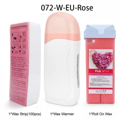 Cire dépilatoire crème épilation rouleau cire chauffage épilation cartouche chaude plus chaud équipement outil épilation Kit unisexe rouleau sur