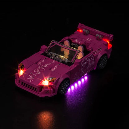 Ensemble d'éclairage LED Lazishi 77241, adapté au cadeau d'éclairage 2 Fast 2 Furious Honda S2000 (hors blocs de construction)