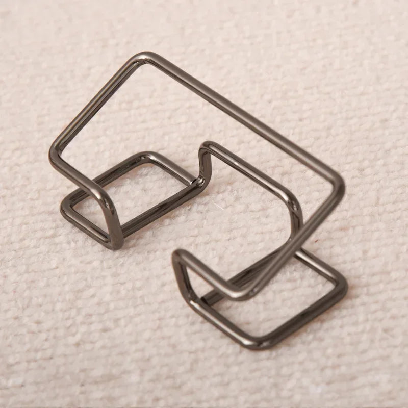 1pc nouveau porte-carte de visite de bureau mode méta