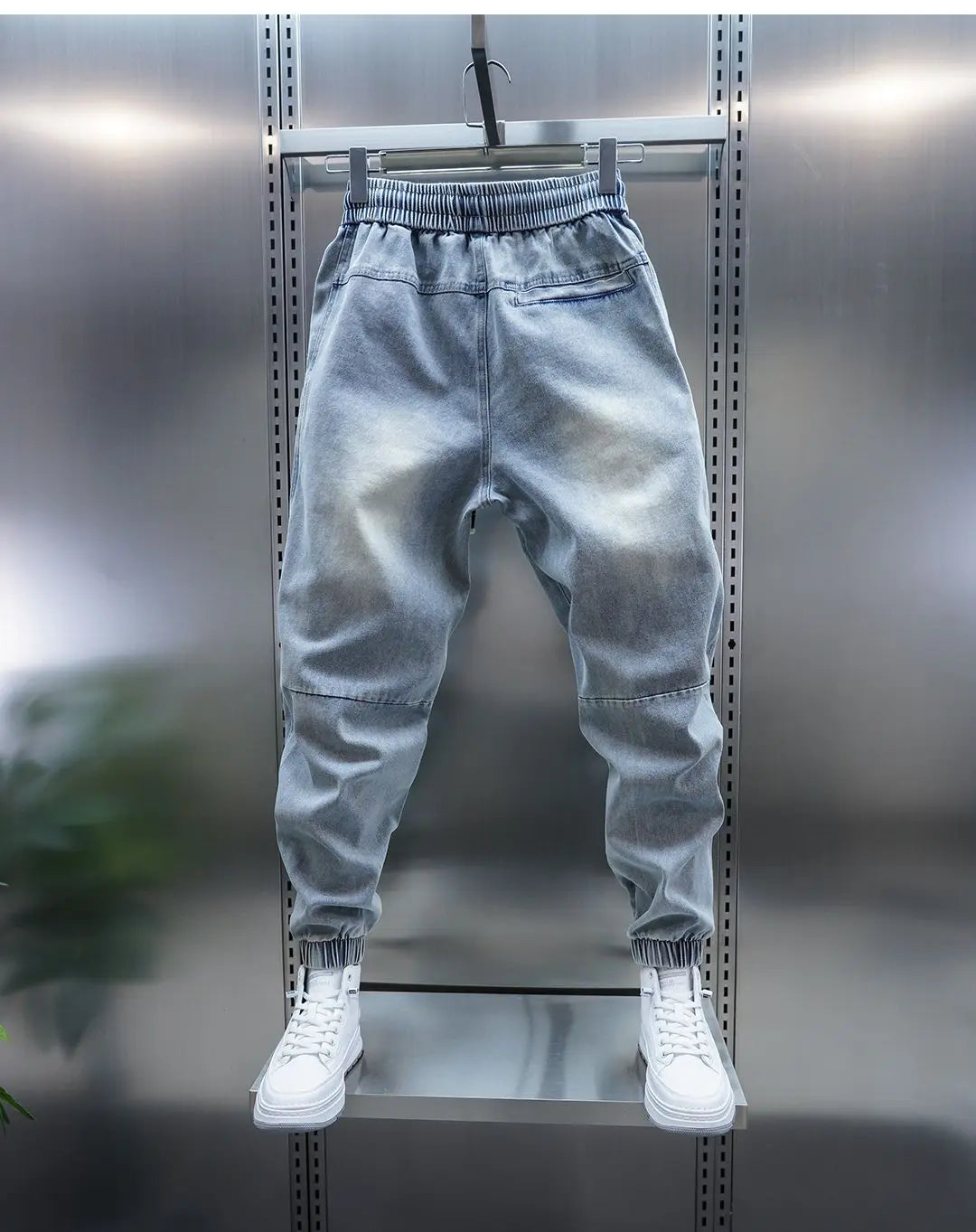 Jean de travail à grande poche, mode hip hop harem street, pantalon bleu, marque de luxe de haute qualité, vêtements pour hommes