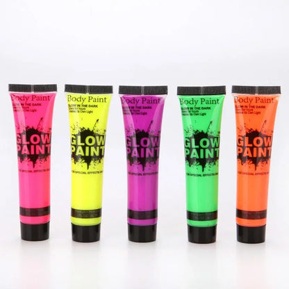 Peinture structurels ente UV Body Art pour enfants, néon, fête, festival, Halloween, cosplay, maquillage, visage, 5 pièces