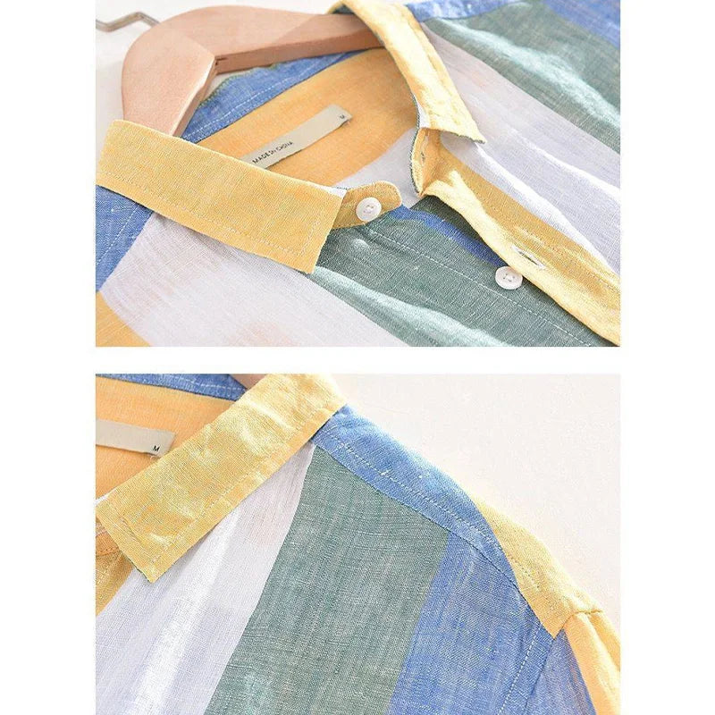 Chemise décontractée à rayures verticales pour jeunes, manteau polyvalent, simple, surdimensionné, tendance de la mode, saison printemps et automne, nouveau, 2023