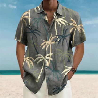 AMP Tree-Chemise hawaïenne imprimée en 3D pour hommes, chemise de plage pour hommes, chemisier à manches courtes, chemises en Y à la mode, 3XL, 2023