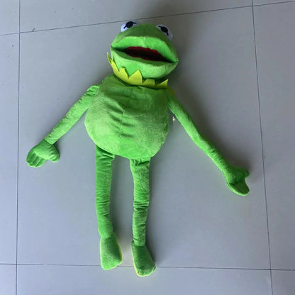 Kermit la grenouille drôle en peluche poupée marionnette à main cartable grenouille Animal en peluche grande poupée Ventriloquist Performance accessoires pour bébé