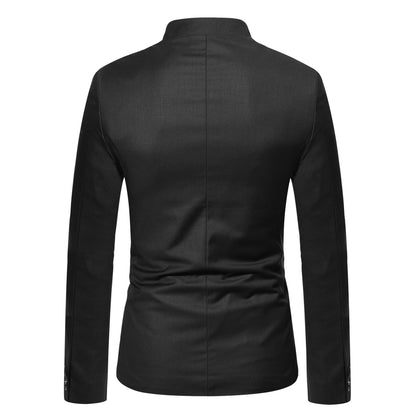 MAO-veste moulante à col montant pour hommes, veste moulante décontractée, Europe et États-Unis, nouvelle mode automne et hiver