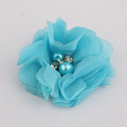 Mini fleurs artificielles en tissu mousseline de soie, 8 pièces, 2 pouces, 35 couleurs, pour Invitation de mariage, décoration de robe