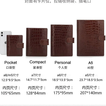 Yiwi – planificateur de poche en cuir véritable,