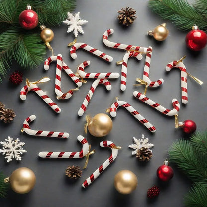 Décorations sucre d'orges de noël de 7cm