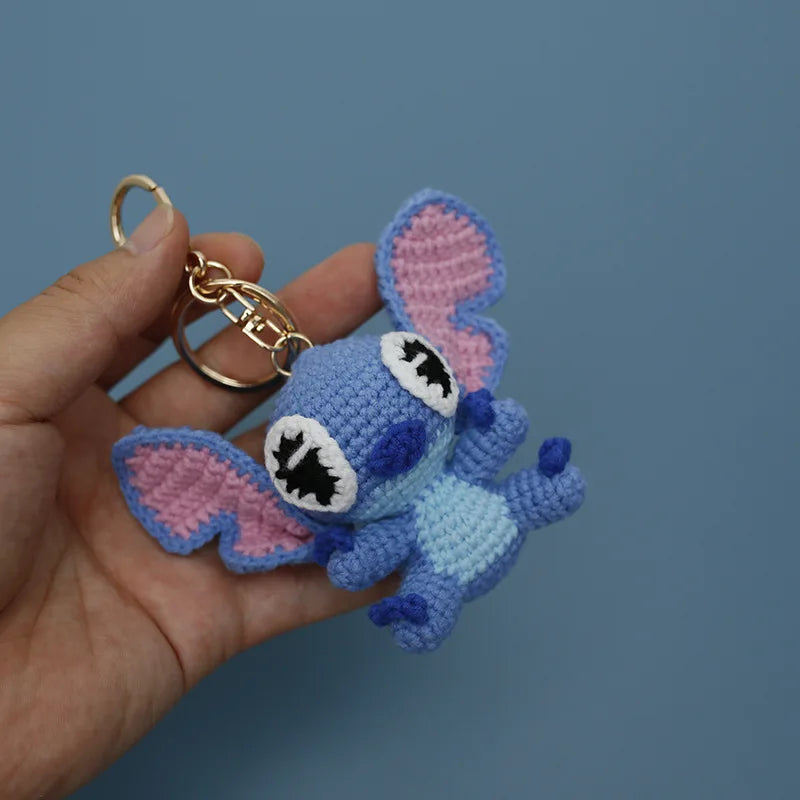 8cm Crochet tricoté point poupées en peluche porte-clés sac à dos tentures petit pendentif saint valentin remise des diplômes cadeaux d'anniversaire
