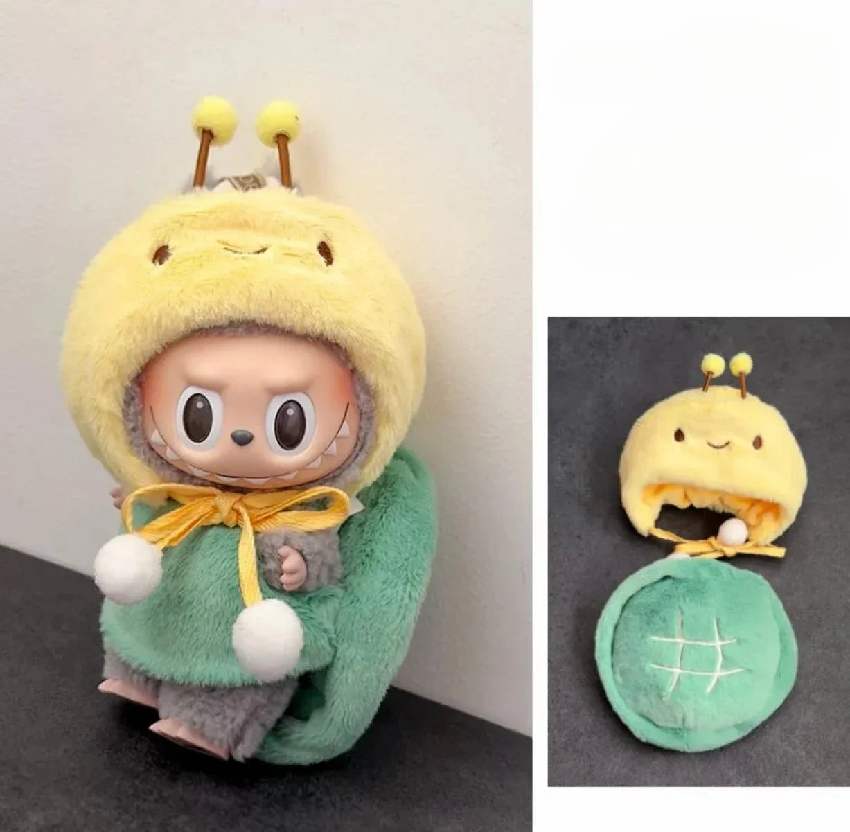 Vêtements de poupée pour Labubu Wacky Mart ami crevettes, vêtements faits à la main 17cm, accessoires de poupée pour déguisement Labubu V1 V3