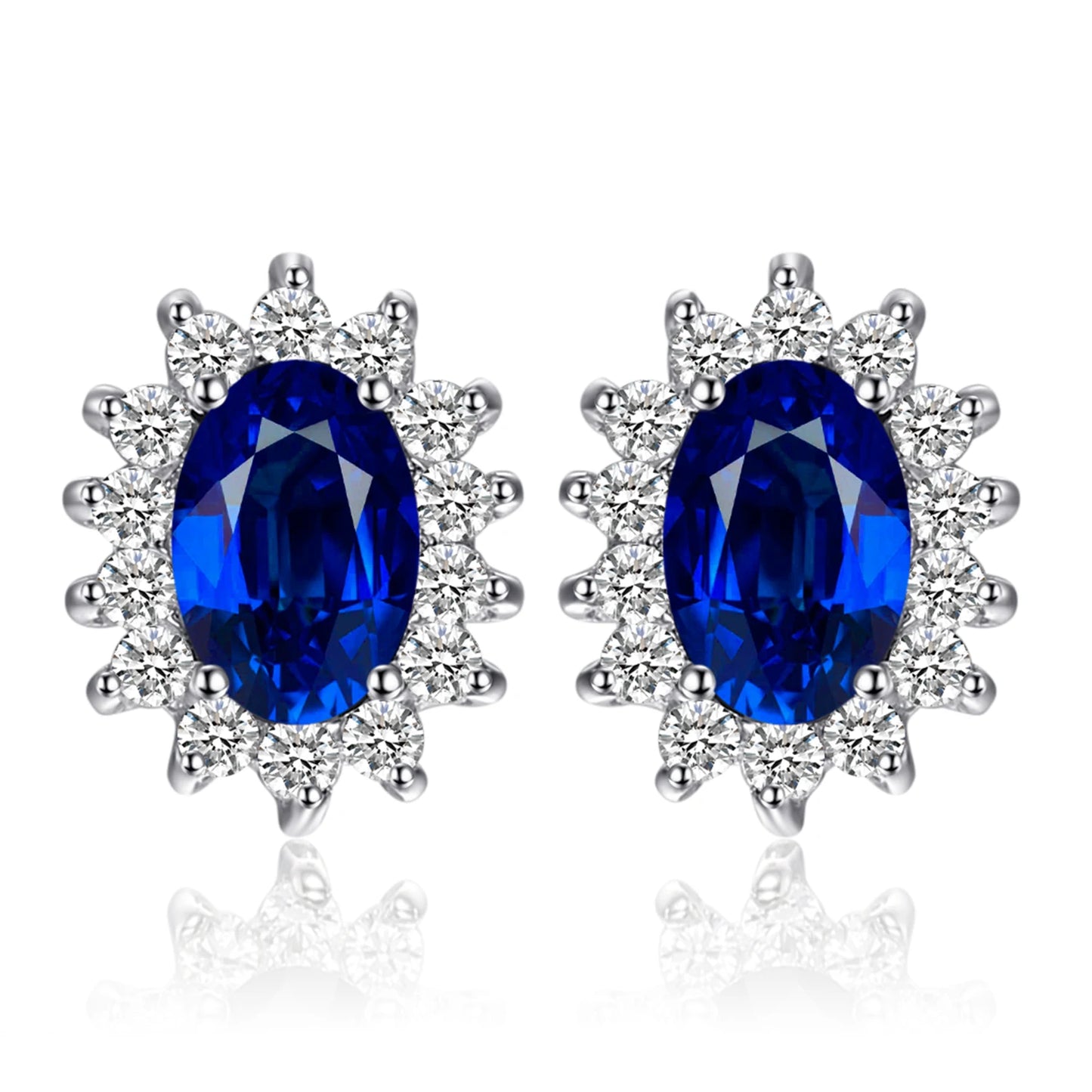 JewelryPalace – boucles d'oreilles en argent Sterling 925, saphir bleu, rubis, améthyste naturelle, grenat, péridot, topaze,