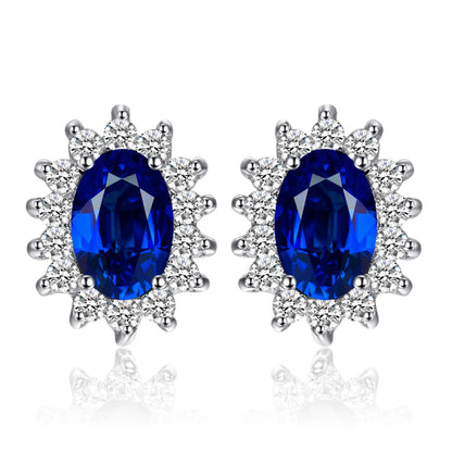 JewelryPalace – boucles d'oreilles en argent Sterling 925, saphir bleu, rubis, améthyste naturelle, grenat, péridot, topaze,