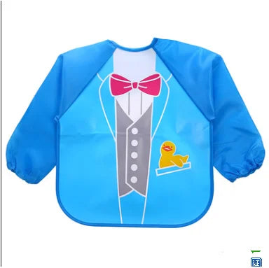 Bavoirs imperméables à manches longues pour bébé, mignon, tablier d'alimentation pour enfants, bavoir, peinture de rots, dessin, vêtements doux pour tout-petits, Bandana