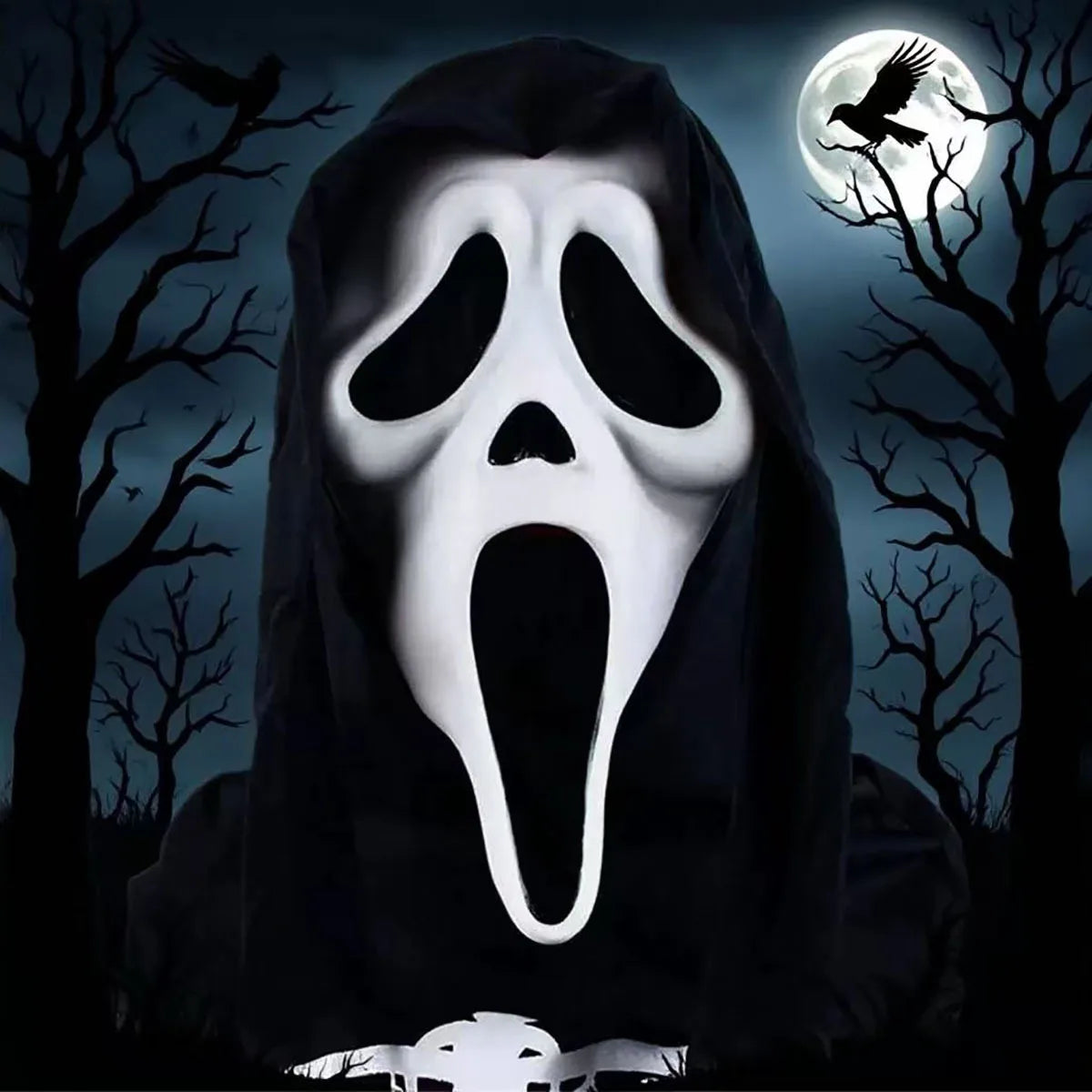 Horreur de cosplay d'Halloween, masque de grimace drôle, couvre-chef effrayant, accessoires de danse pour adultes, jeu de rôle en latex NPC