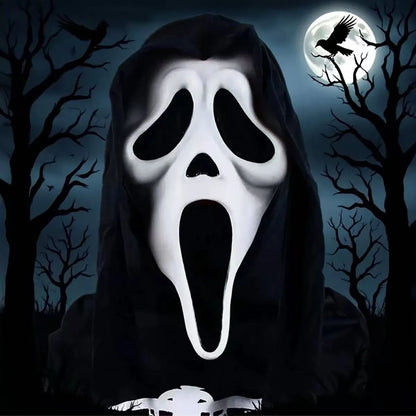 Horreur de cosplay d'Halloween, masque de grimace drôle, couvre-chef effrayant, accessoires de danse pour adultes, jeu de rôle en latex NPC